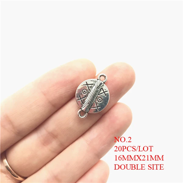 Оптовая продажа подвески кресты в форме сердца из античного серебра