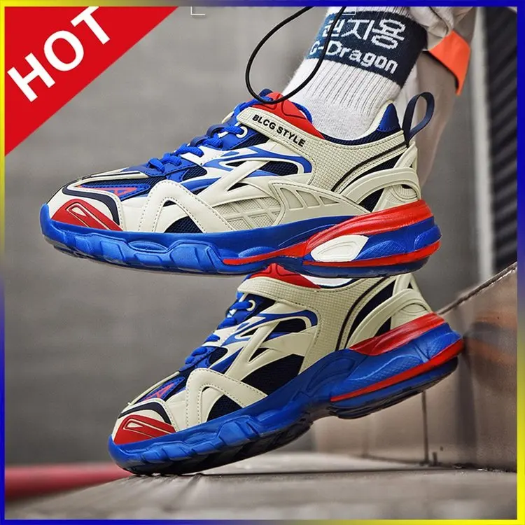 British Retro Street Punk Rock Hip Hop Chunky Sneakers Men Dance Platform Flats Fashion Shoes High Top Zapatillas Hombre | Обувь