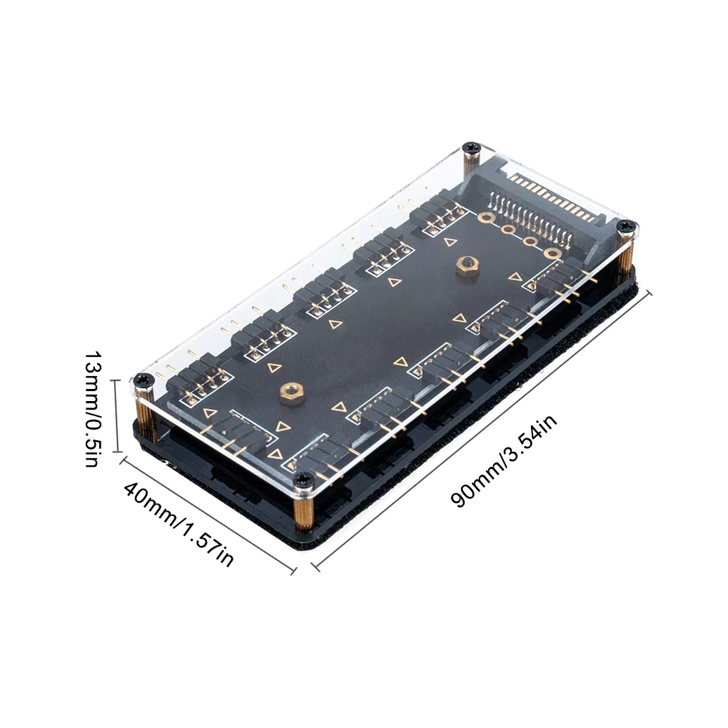 

5V 3-pin RGB 10 Hub Splitter SATA Power 3pin ARGB Adapter Extension Cable for ASUS for AURA for SYNC forMSI ASRock RGB