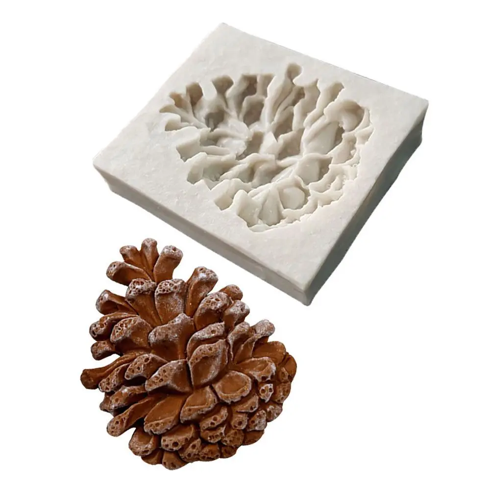 Пищевой силикон Рождественский сосновый орех помадка форма для торта Печенье