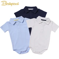 summer baby boy romper short sleeves polo casual toddler jumpsuit newborn clothes for baby girl outfits cotton infant onesie