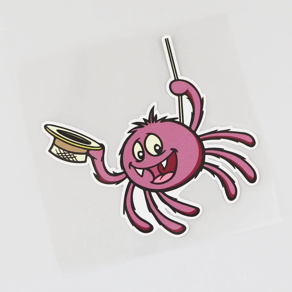 

YJZT 13.2CM12.9CM Funny Spider With Hat Car Sticker PVC Decal 11C-0139