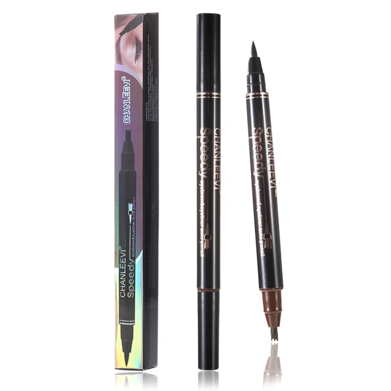 Карандаш для глаз век 2 в 1 комбинированный черная жидкая подводка