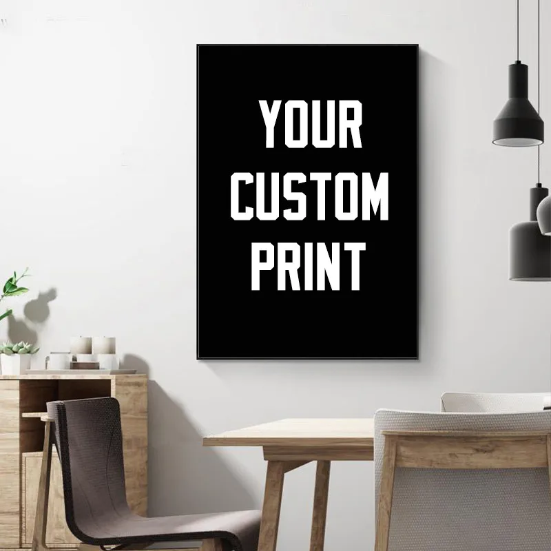 

Custom Print By Your Family Photo Canvas Poster Personal Gift Customize Figure Animal Pets Pictures Home Decor Painting DZ002