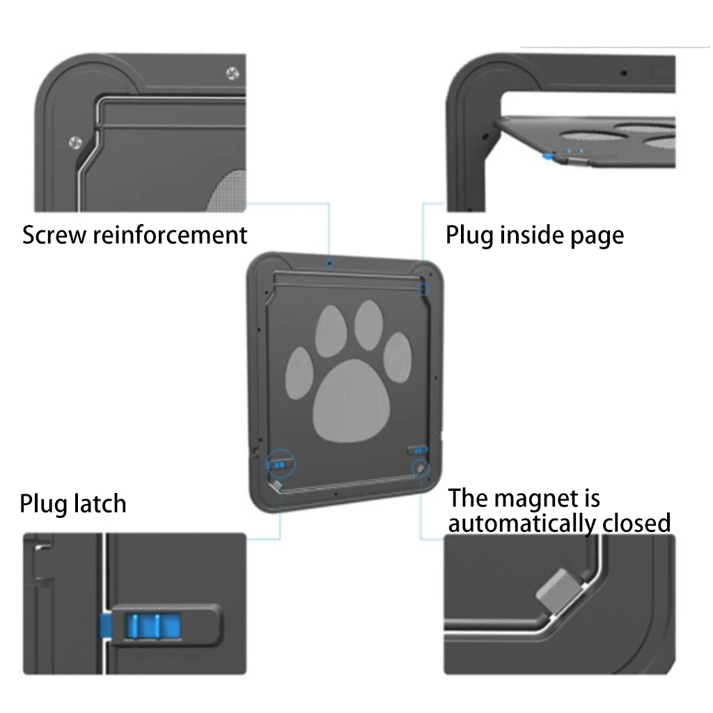 Легко устанавливаемая дверь для домашних животных кошек и собак безопасная