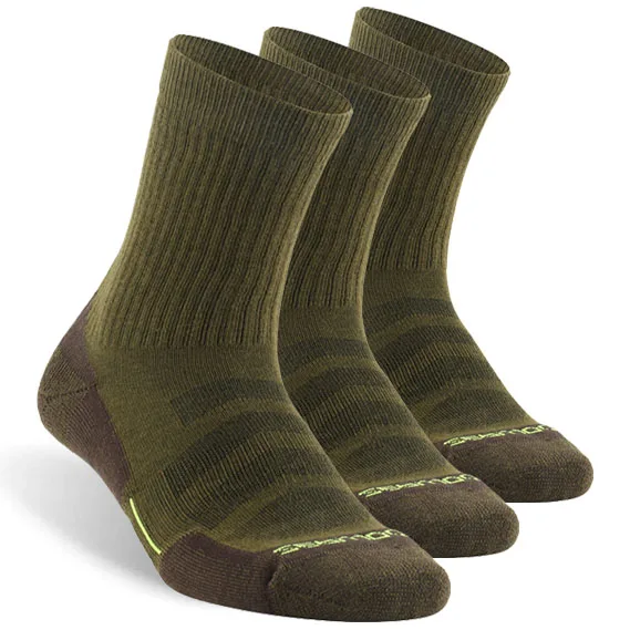 3 pair green Носки для бега, ZEALWOOD унисекс, антибактериальная влага, впитывающая подушка, походные носки, носки для мужчин, женские носки, 1/3 пар - Цвет: 3 pair green