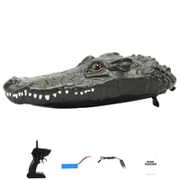2021 2 4g rc crocodile electric rc boat gag funny toy high speed waterproof remote control watercraft toy for summer water fun