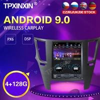 px6 android 9 0 4128gb tesla style car radio for subaru legacy outback 2009 2014 gps navi stereo recoder head unit dsp carplay