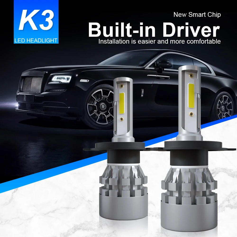 Автомобильный Стайлинг налобный фонарь светодиодный H4 9003 HB2 Hi Lo луч фары для авто