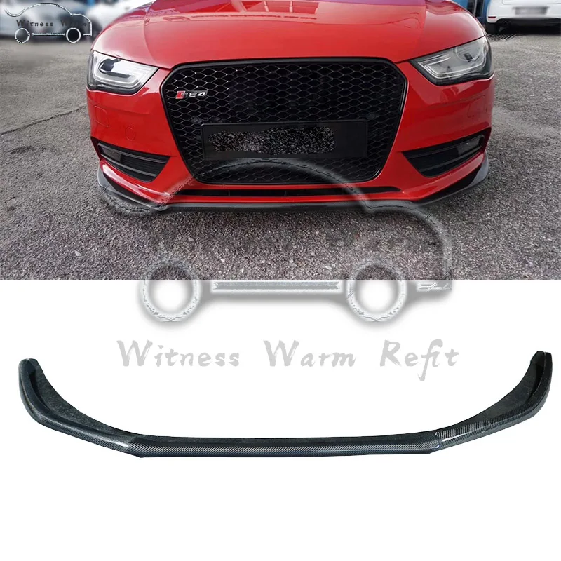 Стильный разветвитель губ для переднего бампера из углеродного волокна S4 Audi A4 B8.5