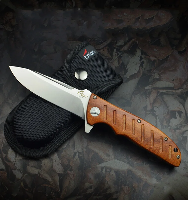 Складной нож ENLAN EL01 с деревянной ручкой|Ножи| |