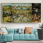 Картина на холсте Сад земных прелестей, Классический Настенный декор, постер для гостиной