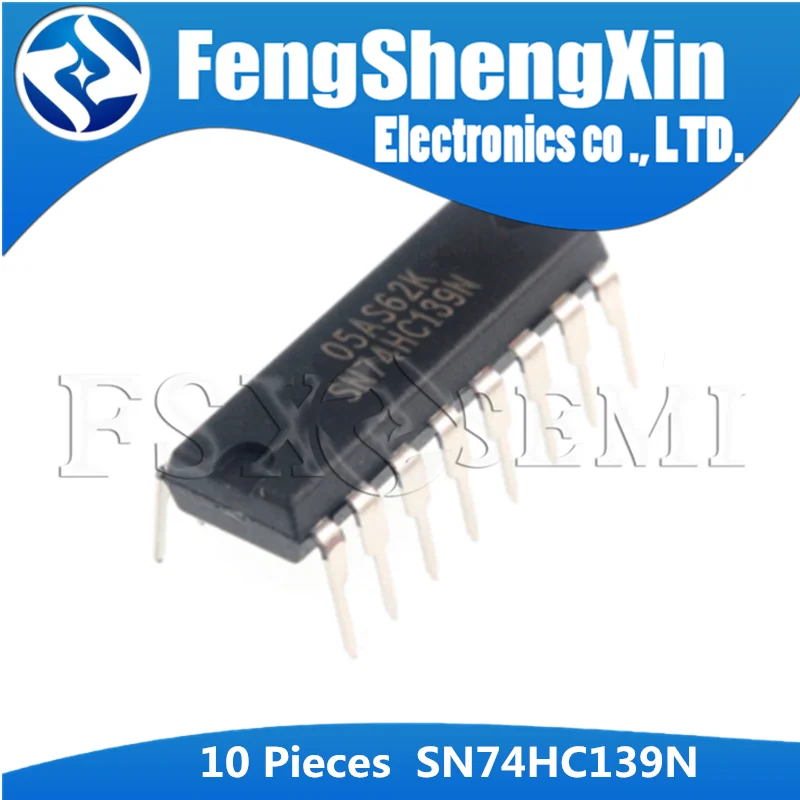 10 шт. декодеры SN74HC139N DIP16 SN74HC139 DIP 74HC139N 74HC139 16 DUAL 2 LINE TO 4 LINE/DEMULTIPLEXERS IC|Интегральные