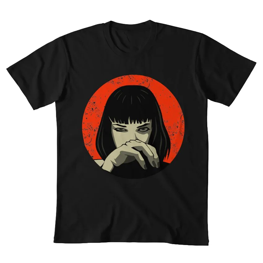 Футболка Mia mia wallace uma turman quentin tarantino Криминальное фильмы поп-культура | Мужская