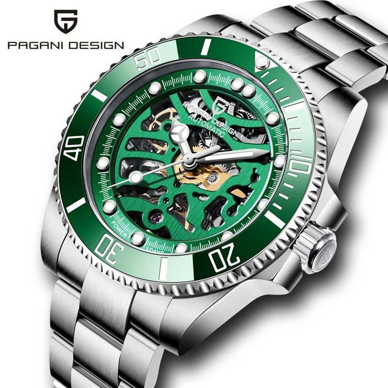 

PAGANI Design Top Brands Green Men Watches Automatic Mechanical Watches 80 Hours Power Reserve Sapphire Glass Waterproof Watch