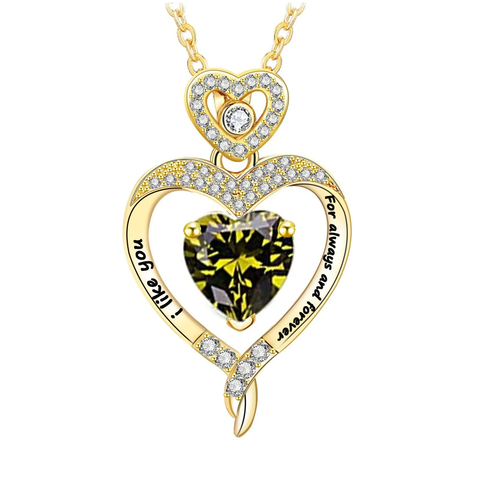 

Women Necklace Stone Pendant Gold Plated Necklace,forever Love Women Necklace,Vintage fashionable Gift Jewelry Accessories D1#