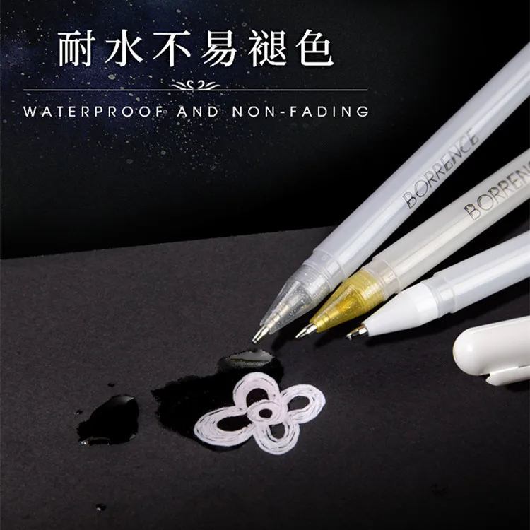 Ручка для рисования EZONE белая/серебристая 0 8 мм|Маркеры рисования| |