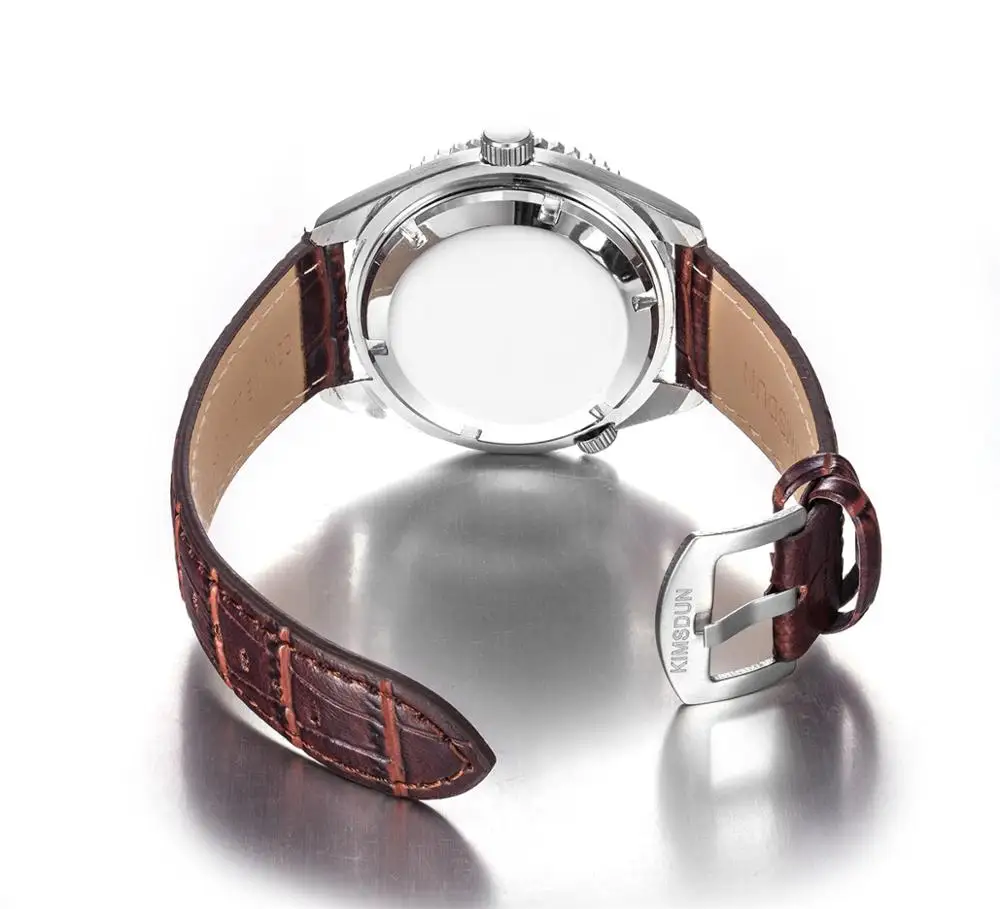 

Relogio Masculino KIMSDUN top brand fashion luxury sports astronaut quartz men's watch leather strap casual gift clock Femme