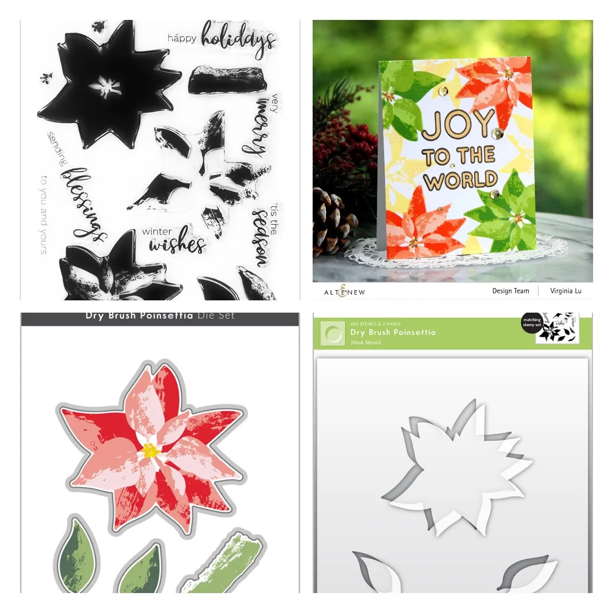 

New Metal Cutting Mold Stamp Mold New 2021 Scrapbook Diary Decoration Embossing Template DIY Card Manual Dry Brush Poinsettia