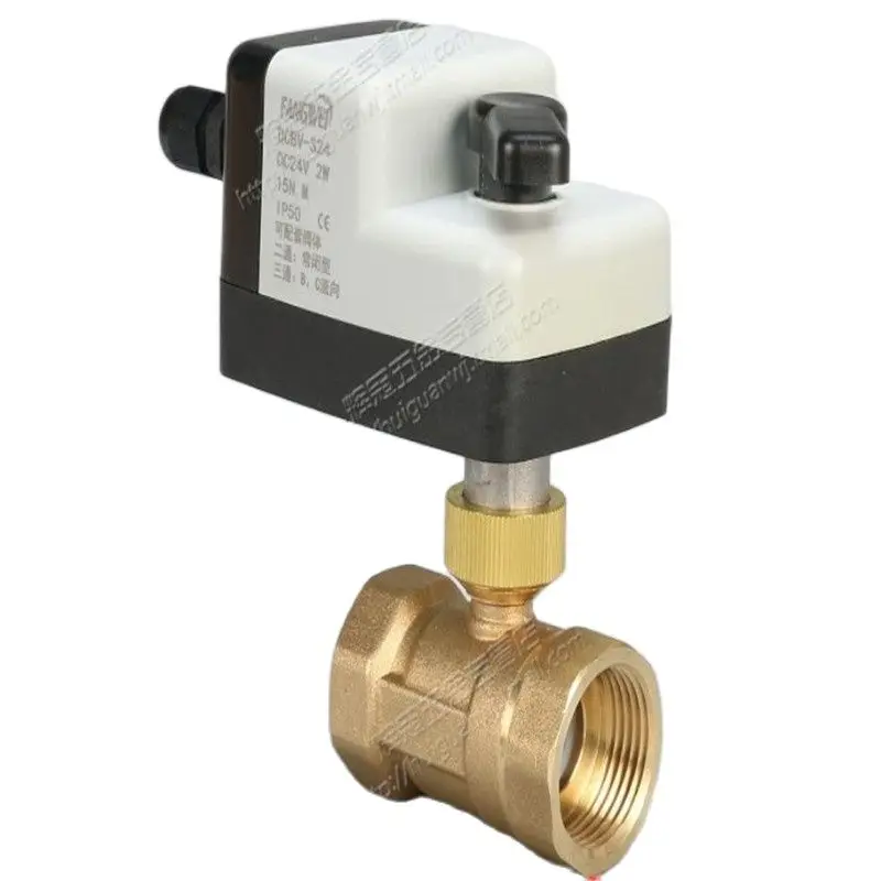 

Electric three-way ball valve Three-wire two-control AC220V hot and cold water liquid switch With feedback