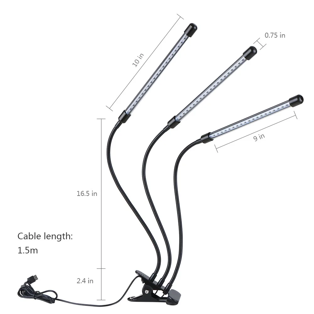15 Вт Светодиодный светильник для выращивания полный спектр ИК гидропоники Вег