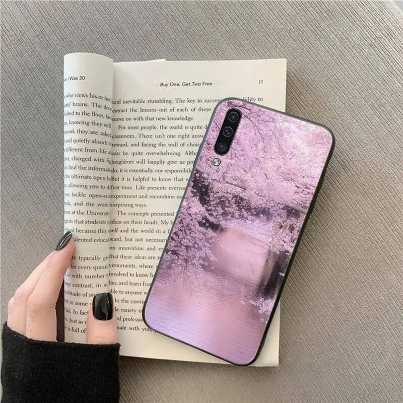 

Cherry blossoms pink Phone Case For Samsung galaxy A S note 10 7 8 9 20 30 31 40 50 51 70 71 21 s ultra plus