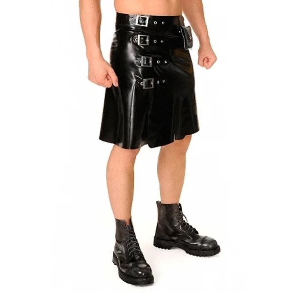 Латексные мужские короткие юбки резиновые латексные черные платья костюмы для