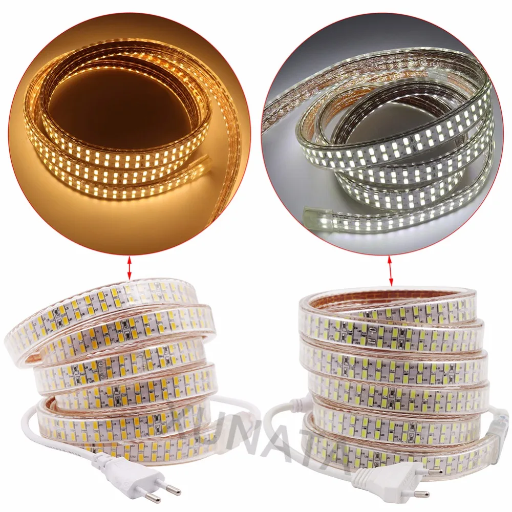 Суперъяркая 240 светодиодсветодиодный s/M СВЕТОДИОДНАЯ лента SMD 5730 220 В гибкая