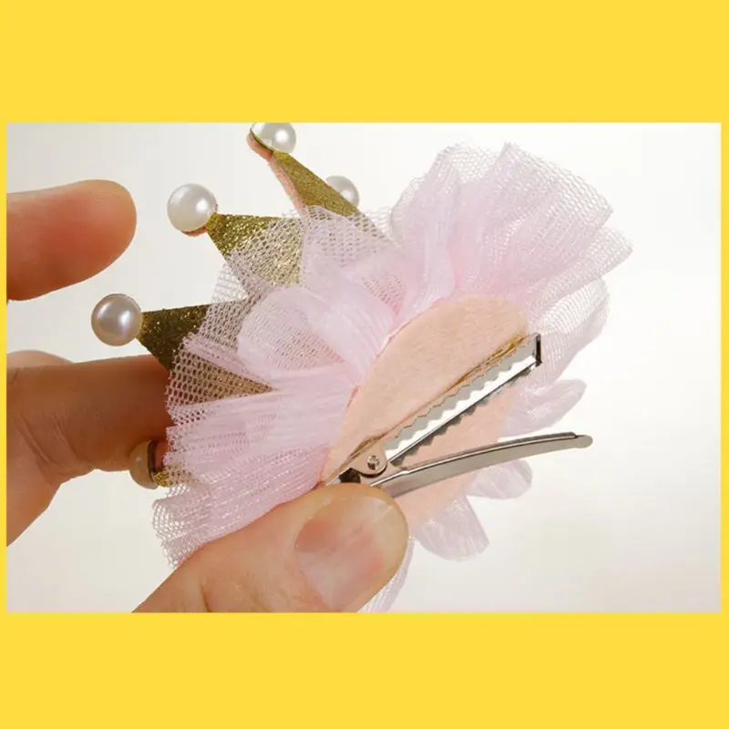 Милая Кружевная Принцесса Корона собака кошка заколка на волосы для домашних