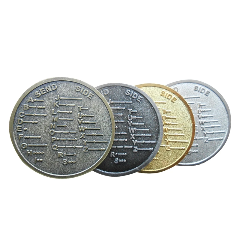 Cw Morse Code Decoder Chart Medal Commemorative Metal Coin Gift Paleo Nickel | Дом и сад