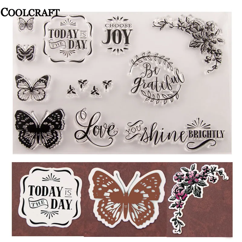 Набор металлических штампов и в форме бабочки для скрапбукинга фотоальбома