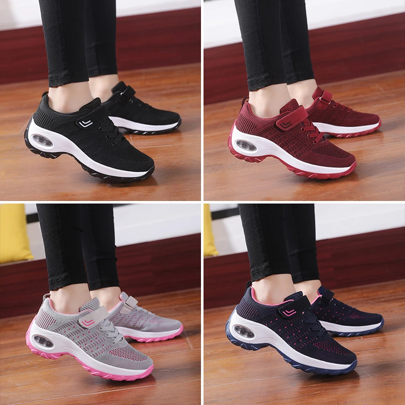 Женские кроссовки для прогулок дышащие амортизирующие женская модная