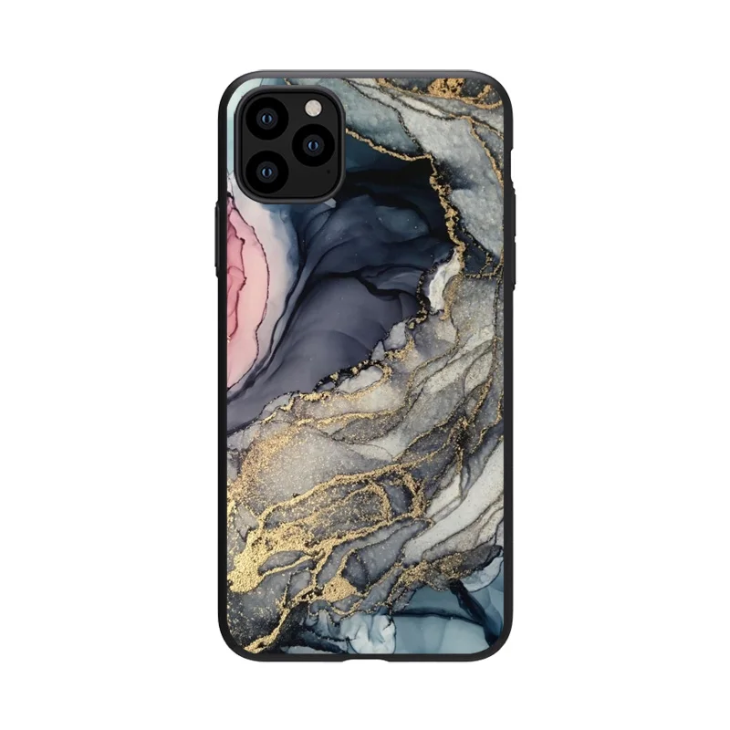 

Watercolor Marble Pattern Case for Soft TPU Ink Painted Case for iPhone 12 Pro XR 7 8 6 6S Plus X XS Max SE 2020 Shell