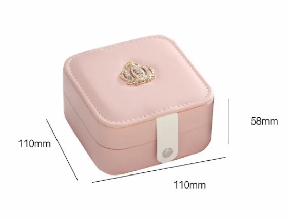 

Jewelry Box Travel Jewelry Necklace Earring Ring Storage Box Organizer Multi-function Valentine Gifts New High Capacity Leather