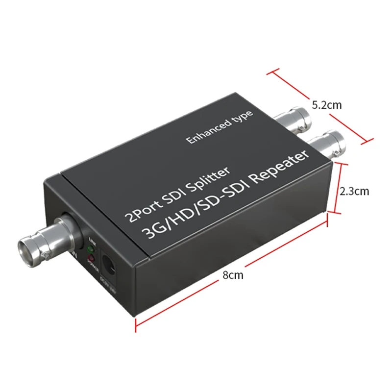 

SDI Splitter 1X2 Multimedia Splitter SDI 1080P 60Hz Expander 1 to 2 Port Adapter