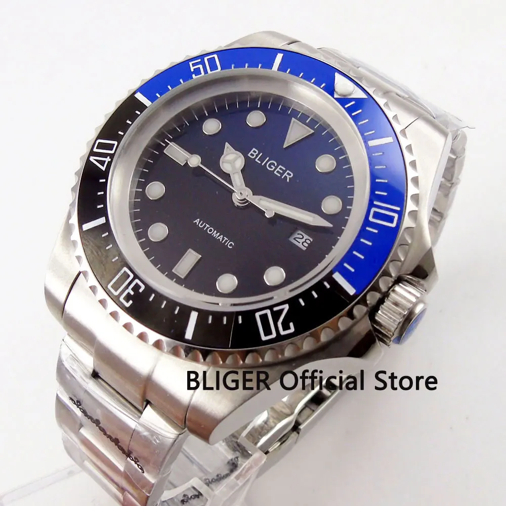 Часы наручные BLIGER мужские с градиентным циферблатом керамические однотонные
