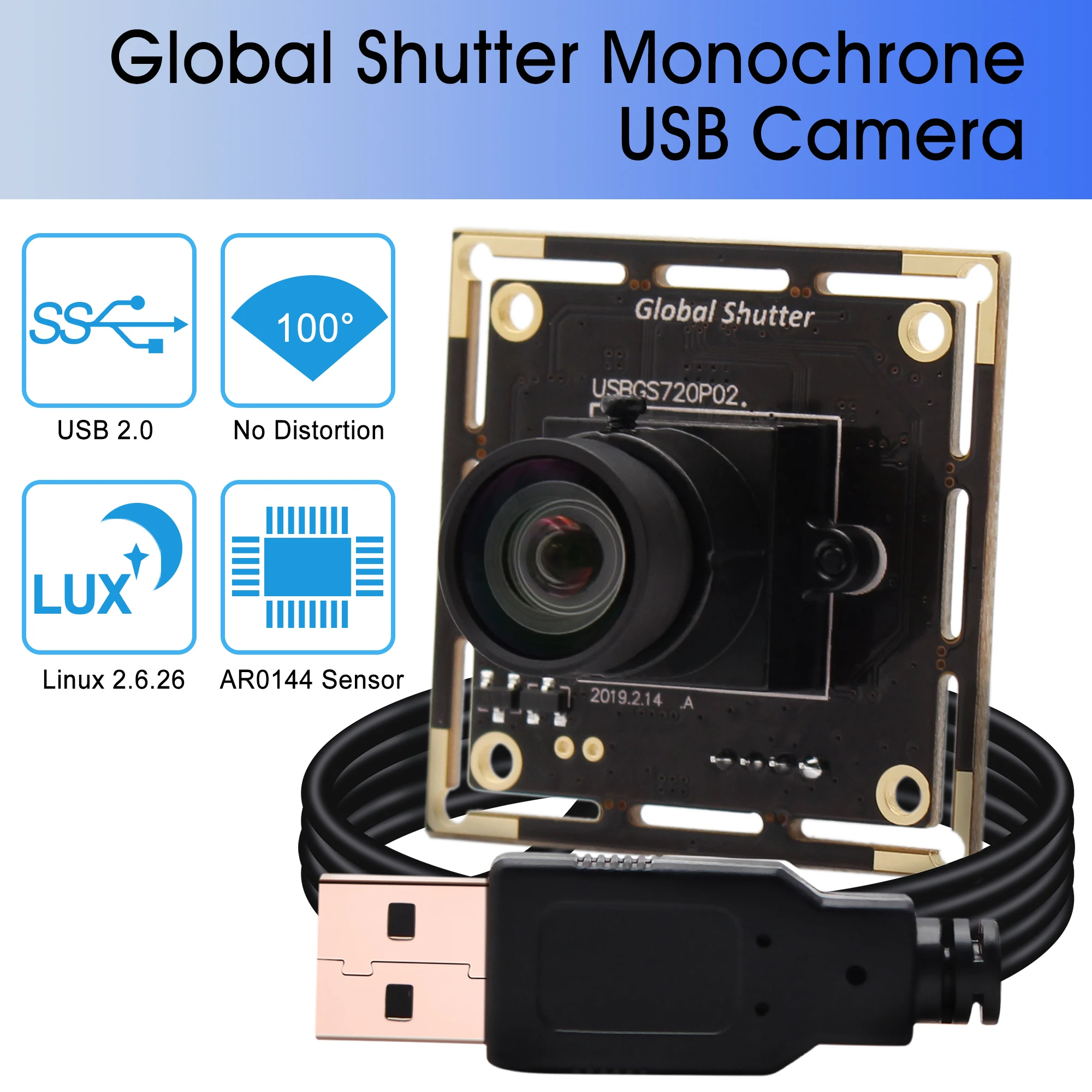 Глобальный USB веб-камера с затвором высокая скорость 60fps 720P UVC Plug Play драйвер модуль