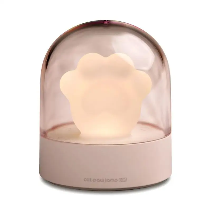 

Night Light Cat Paw Shape Nice Creative Music Box USB Charging Built-in Light Household Give Gifts Bedroom Atmosphere Lighting