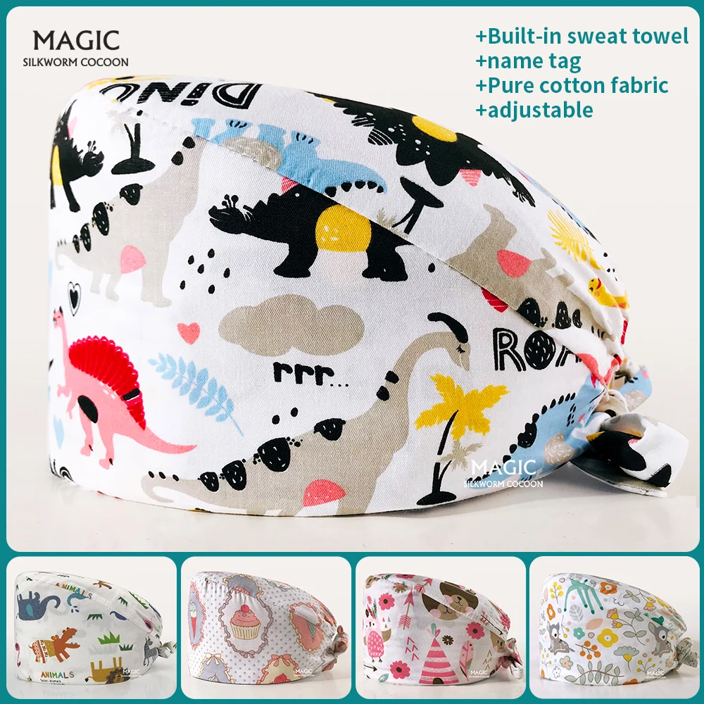 

Nursing Accessories Doctor Scrubs Cap Pet Hospital Work Scrub Cap Adjustable Veterinary Operating Room Caps Scrub Hats Wholesale