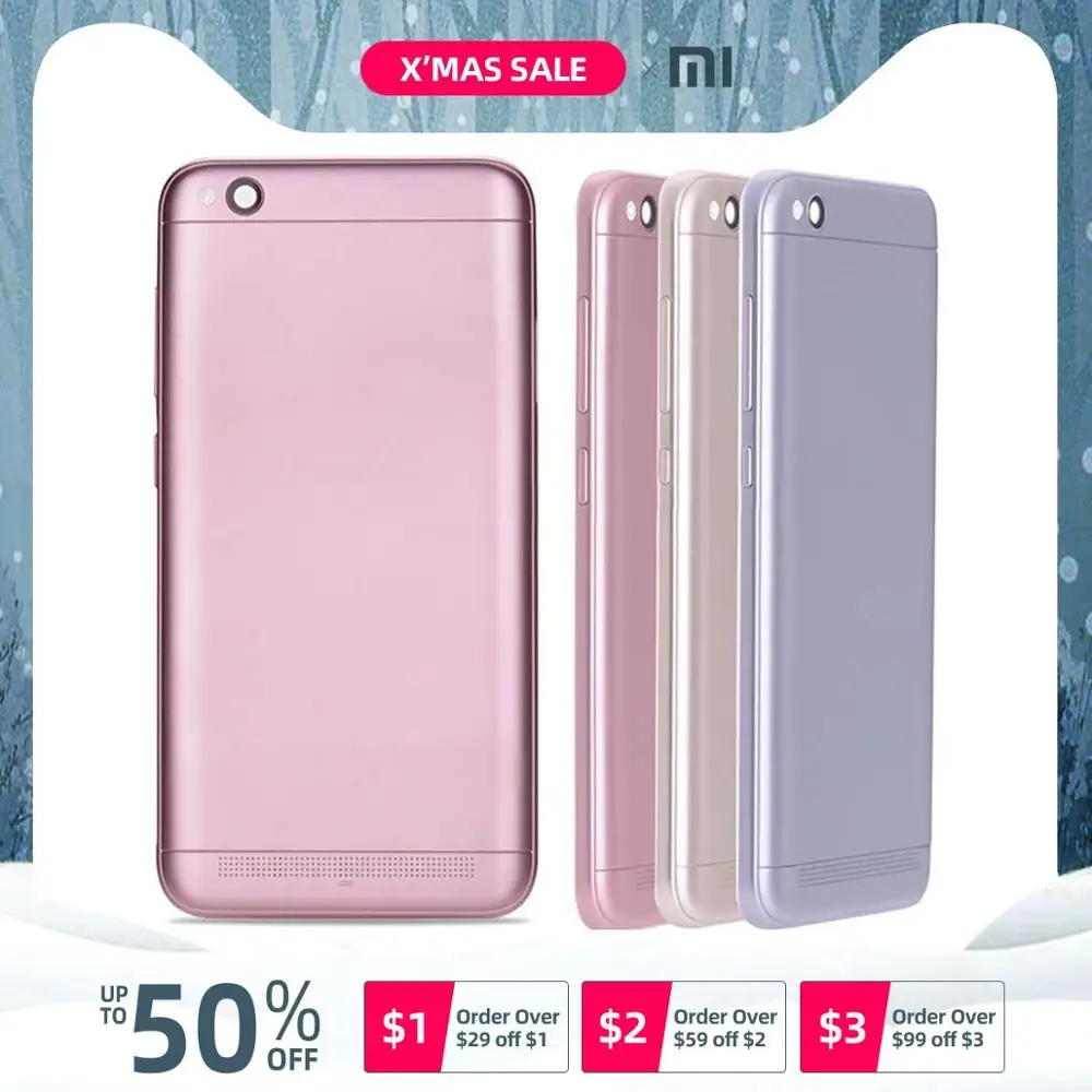 Задняя крышка для Xiaomi Redmi 5A на батарею золотой