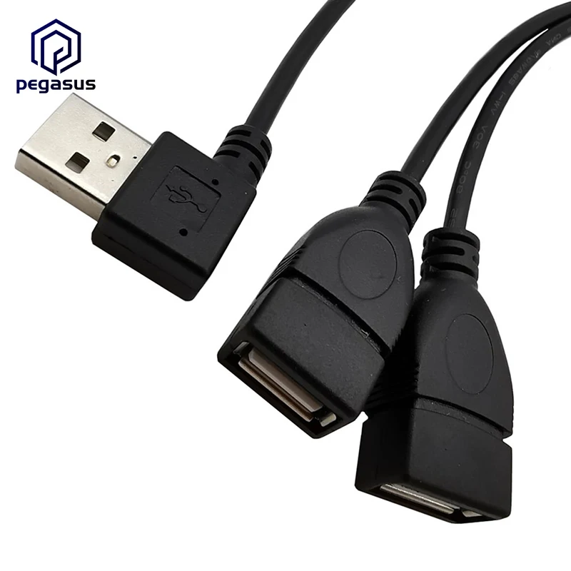USB 2 0 A штекер для двойного гнездового разъема левый/правый/прямой Y-образный