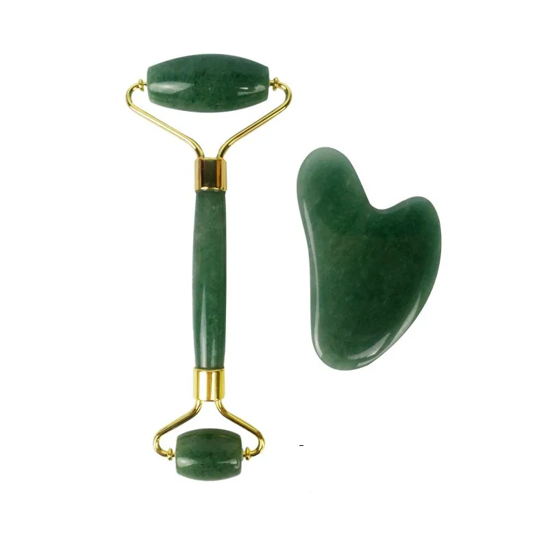 

Facial Massage Roller Guasha Board Double Heads Jade Stone Face Lift Body Skin Relaxation Slimming Beauty Neck Thin Lift tool