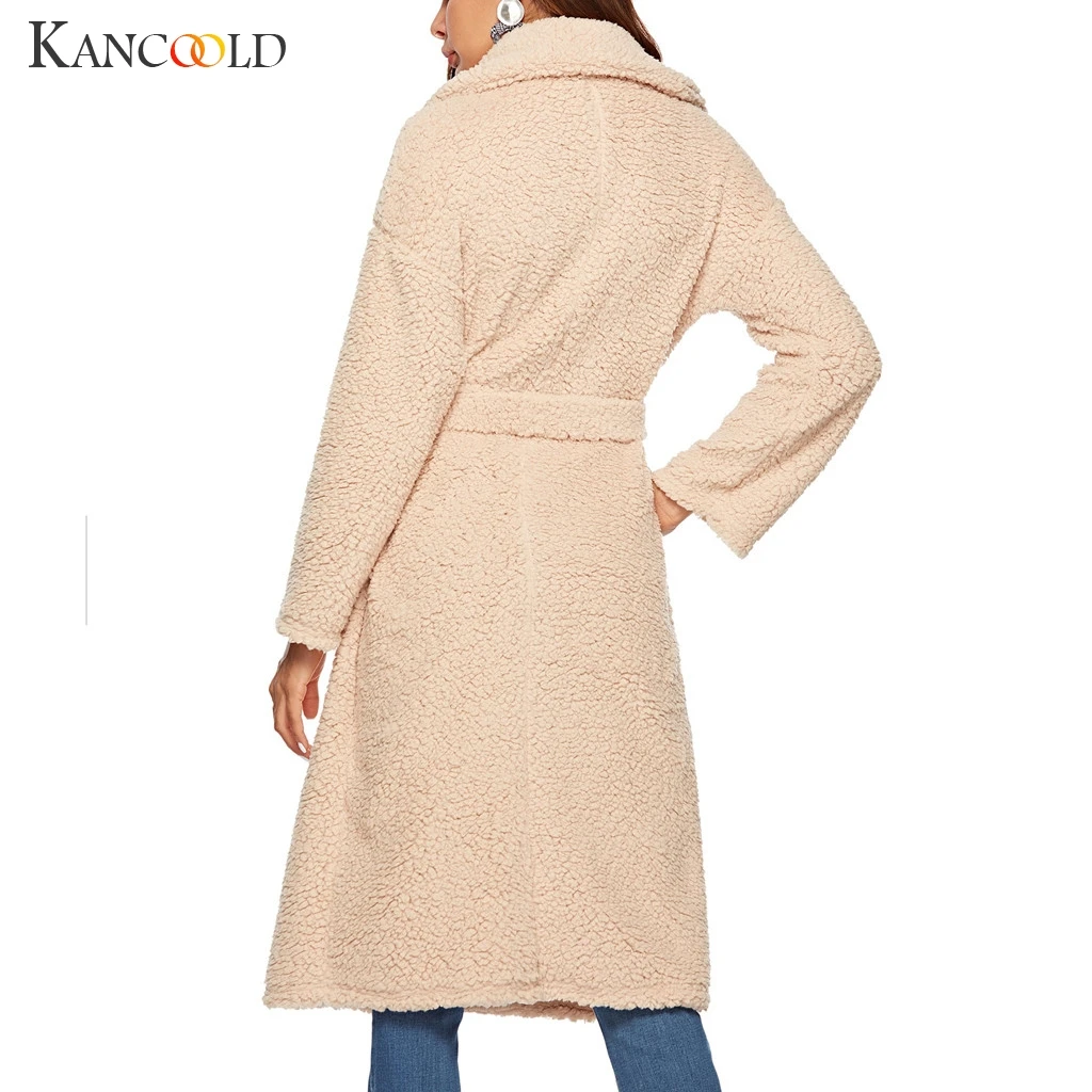 KANCOOLD пальто, зимняя женская теплая куртка на молнии из искусственной кожи, верхняя одежда с поясом, модные новые пальто и куртки для женщин 2019AUG30