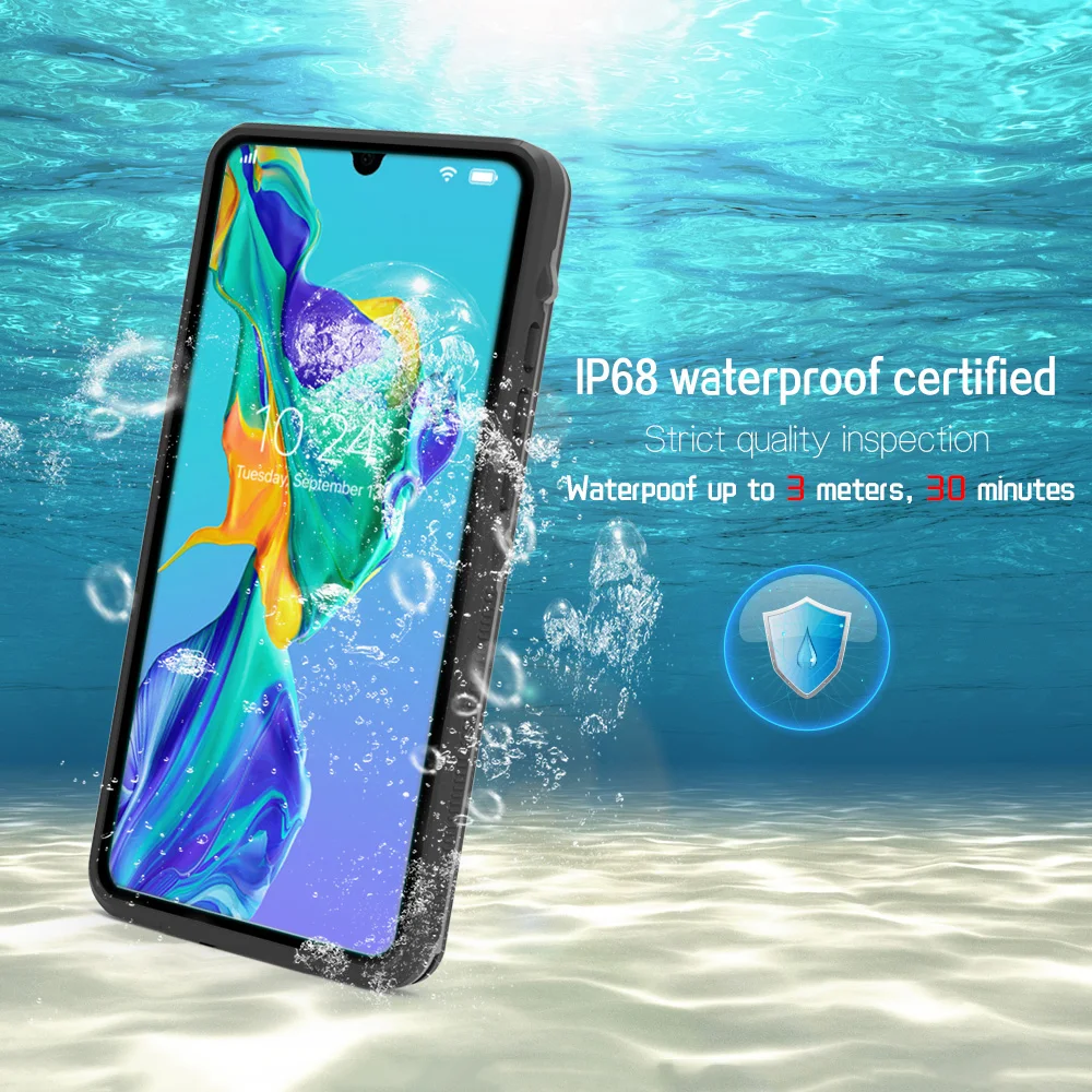 Водонепроницаемый чехол для Huawei P30 Pro ударопрочный с полной защитой плавания и