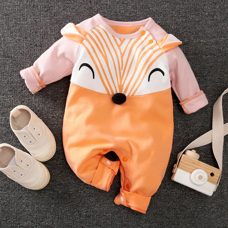 

ABEBE Baby Clothes Romper Onesie Fox Soft Warm Ropa De Bebe Baby Jumpsuits Rompers Newborn Clothes Kids 1-2Y Overalls Costume