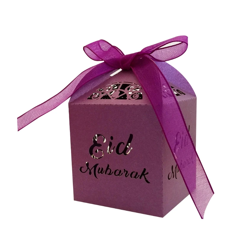 

Y1UU мусульманский Рамадан с вырезами коробка конфет Золотой Серебряный ИД коробка шоколада Ближний Восток