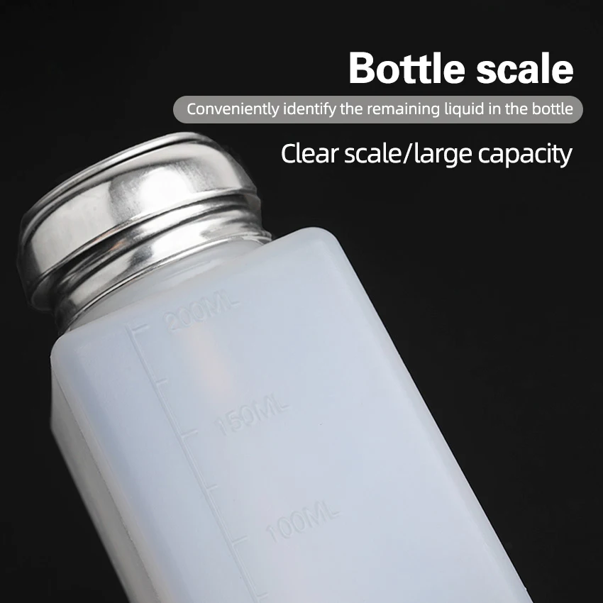 Clean Remover Alcohol Liquid Containers Bottle With Stainless Steel Leak Proof Pump Cap Plastic Empty 200ML 5 Pcs | Мобильные
