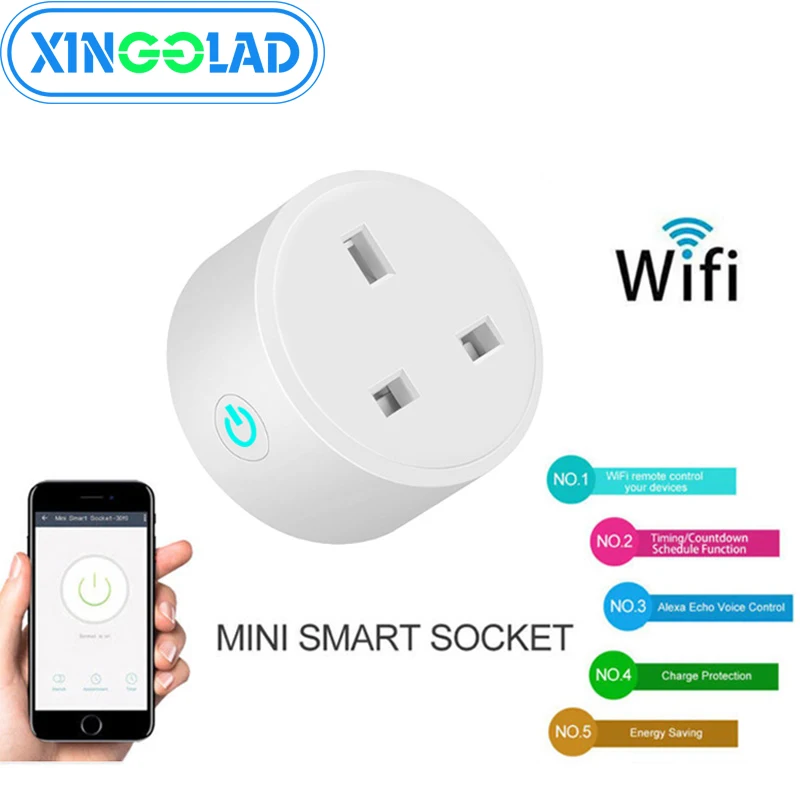 Умная розетка для дома умная Беспроводная смарт с поддержкой Wi Fi голосовым