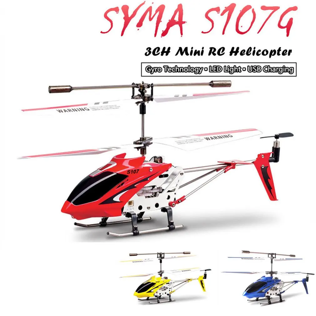 Syma-helicóptero teledirigido S107G de 3 canales, helicóptero de Control remoto...
