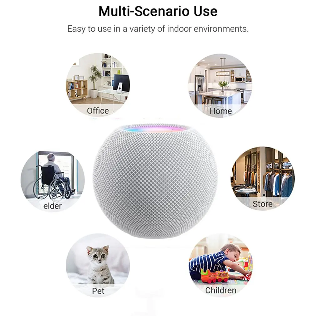 

Mini Smart Speaker Portable Apple-shaped Wireless 5.0 Stereo Speaker Touch Operation Mini Smart Speaker